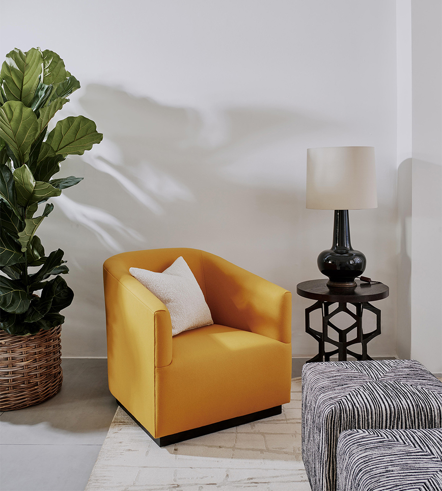 Albany Armchair in Curry Rimini