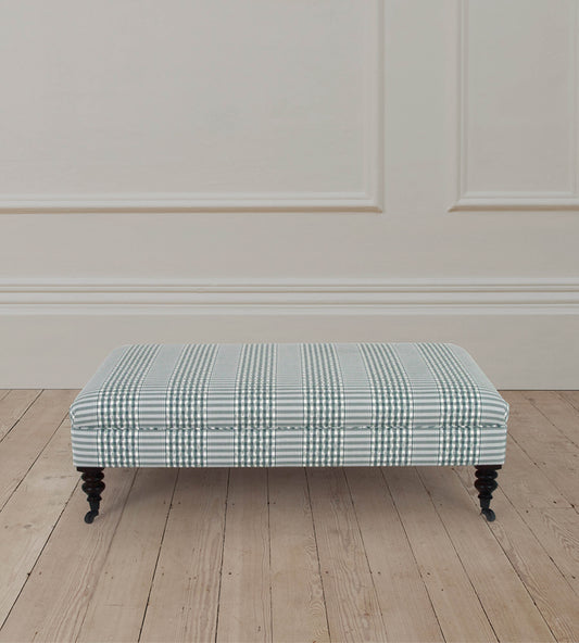 Richmond Stool in Langham Check Celadon