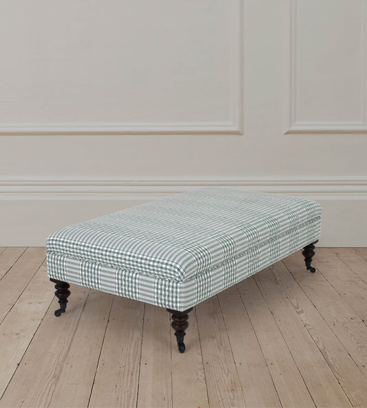 Richmond Stool in Langham Check Celadon