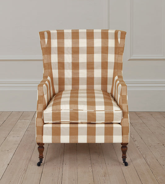 Marbury Armchair in Eaton Check Fawn