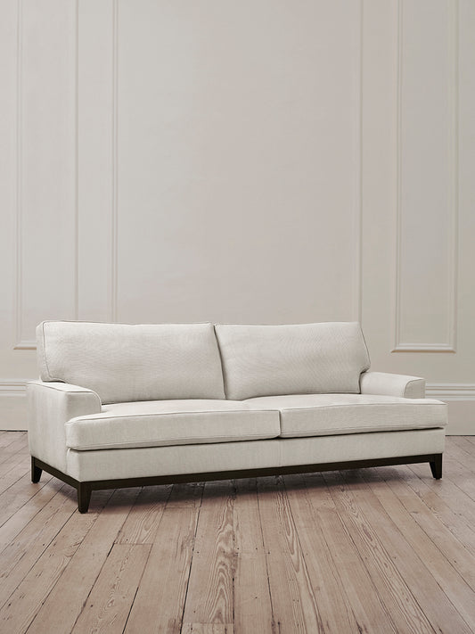 2.5 Seat Hampton Sofa in Linen Heringbone Ivory