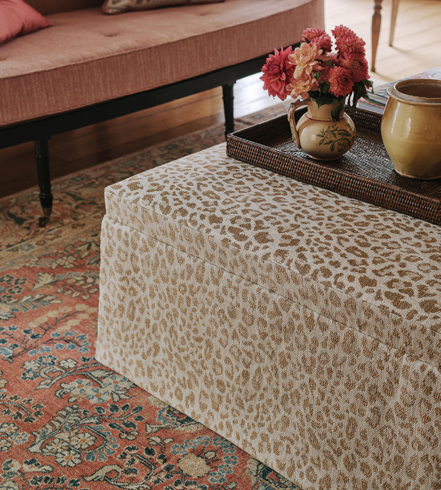 Sloane Skirted Stool in Baxter