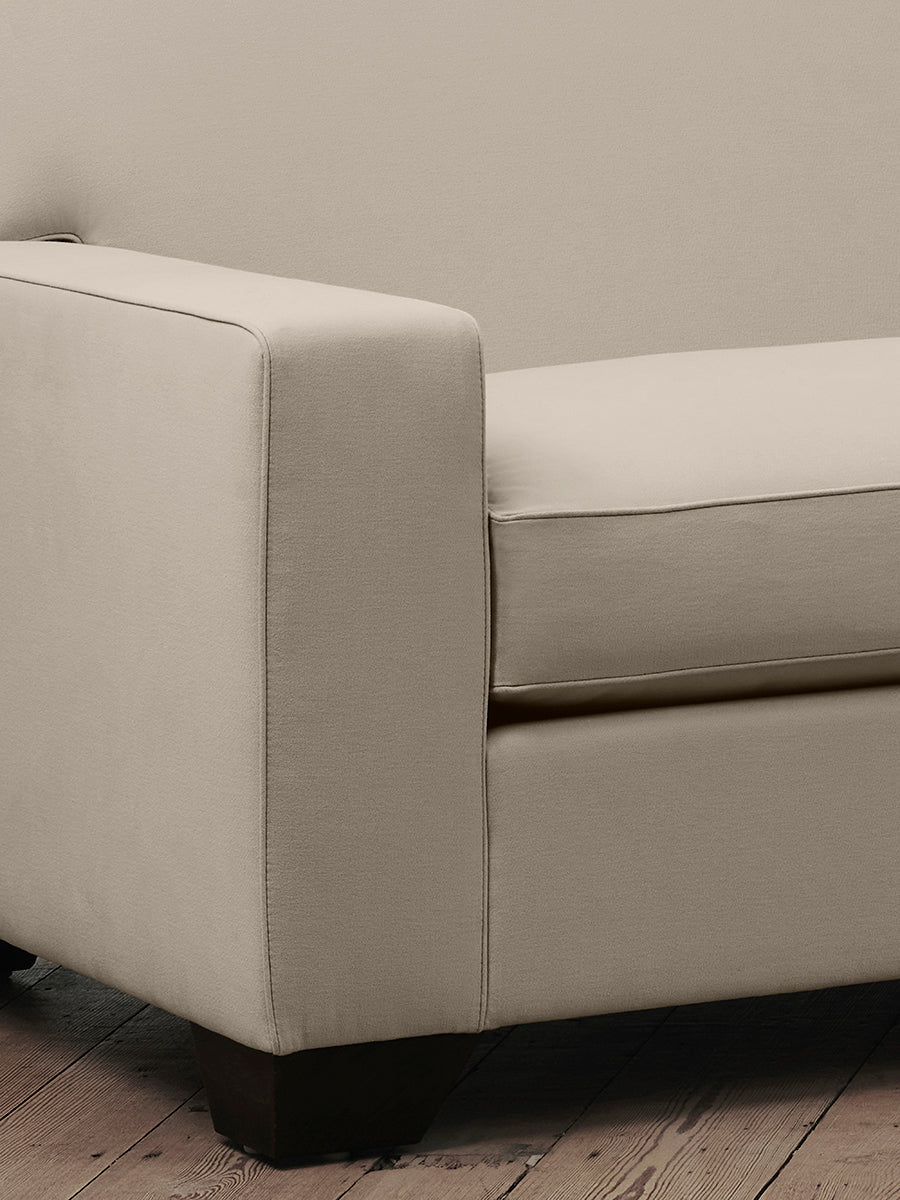 Manhattan Corner Chaise in Oatmeal Cotton