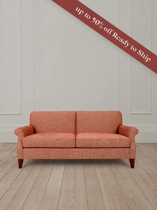 2.5 Seater Windsor Sofa in Marldon Brick Red