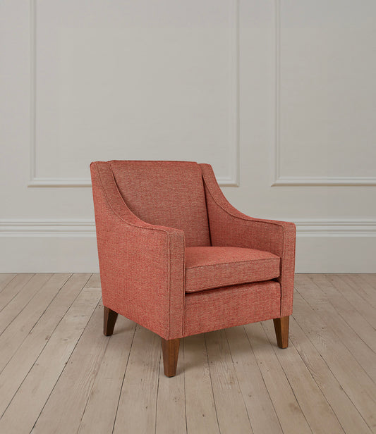 Claude Armchair in Herringbone Red