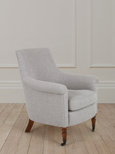 Pollyanna Chair in Linen Herringbone Flax