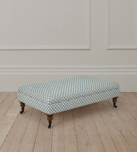 Richmond Rectangle Stool in Stanford Blue