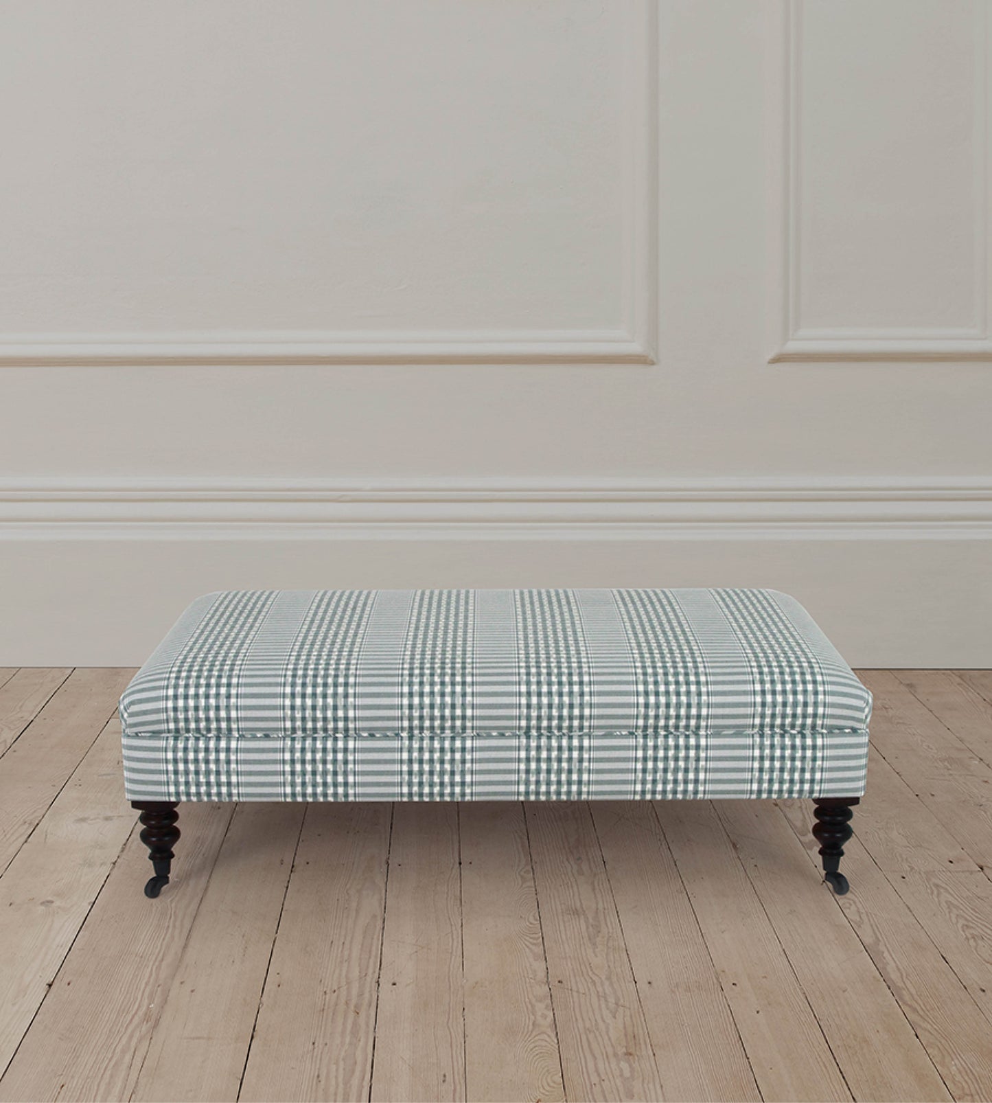 Richmond Stool in Langham Check Celadon