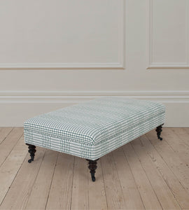 Richmond Stool in Langham Check Celadon