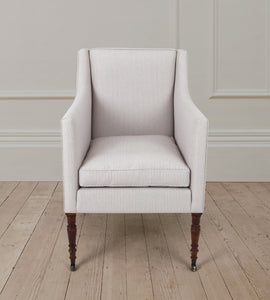 George Armchair in Dart Stripe Silver