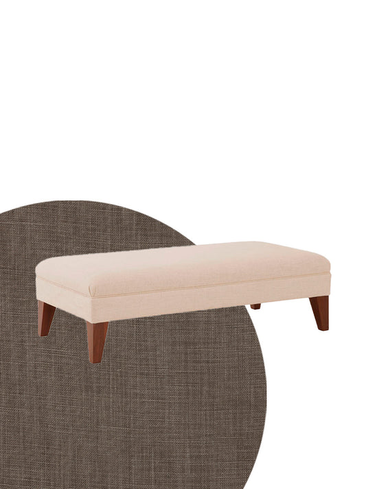Claude Stool in Textured Linen Taupe