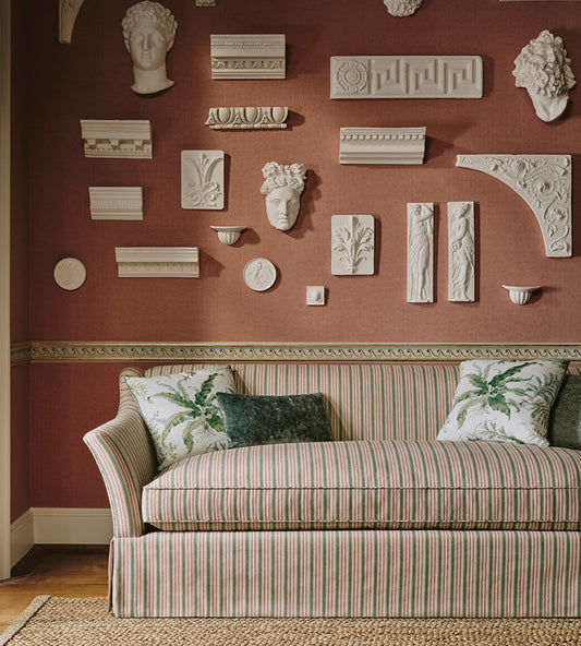 Skirted Fairfax Sofa in Dorney Stripe