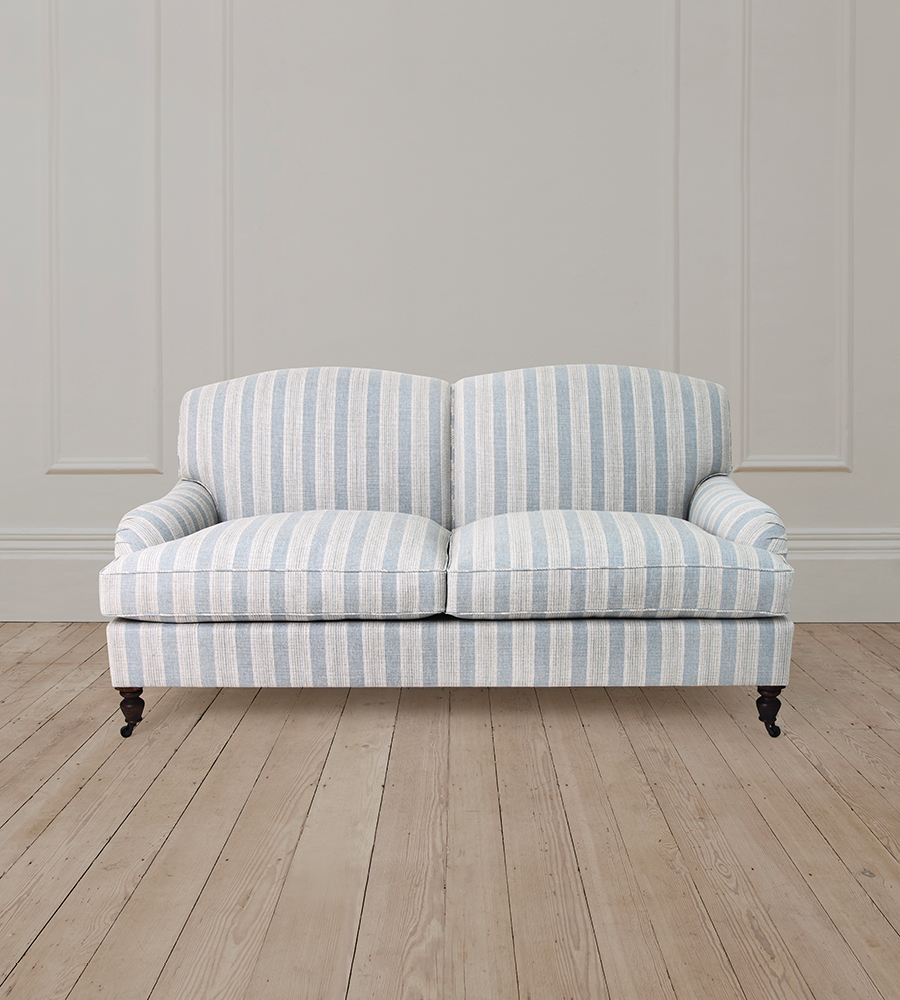 2.5 Seater Stratford Sofa in Olney Stripe Old Blue