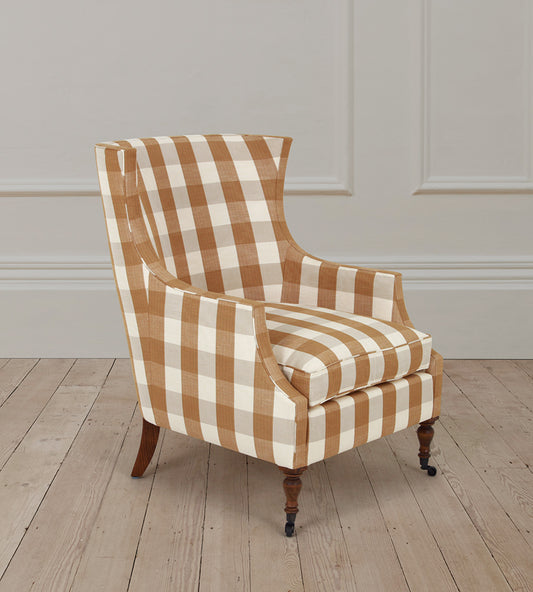 Marbury Armchair in Eaton Check Fawn