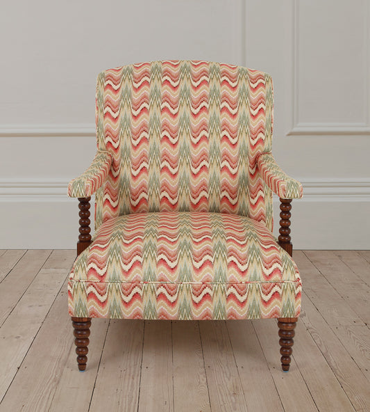 Clancey Armchair in Dexter Red/Green