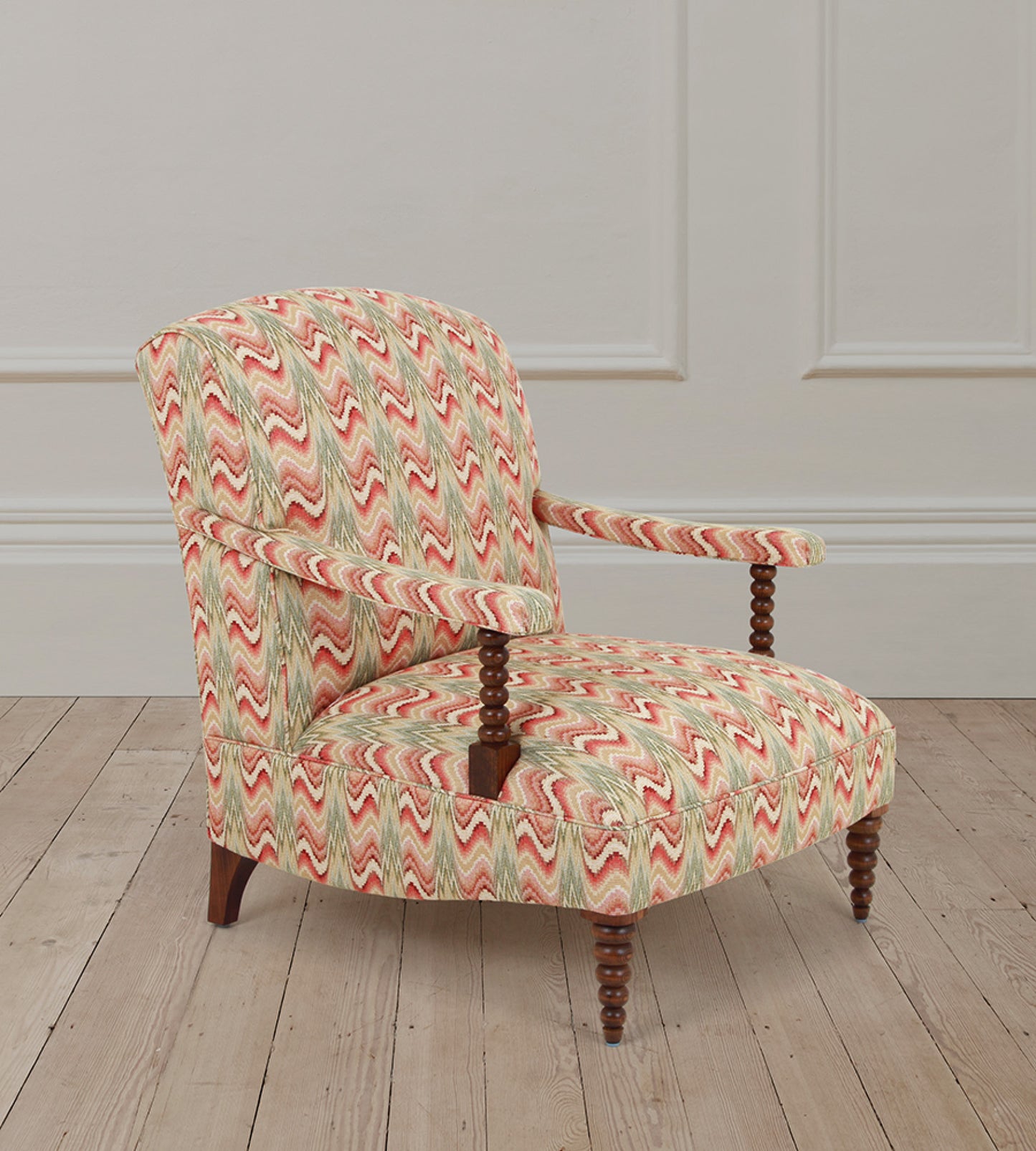 Clancey Armchair in Dexter Red/Green