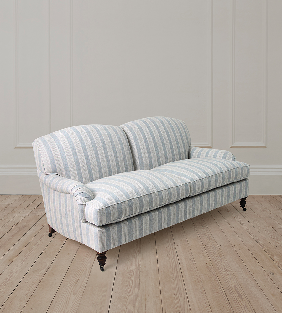 2.5 Seater Stratford Sofa in Olney Stripe Old Blue