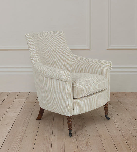 Pollyanna Armchair in Westcot Stripe Beige