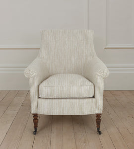 Pollyanna Armchair in Westcot Stripe Beige