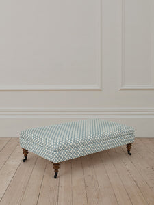 Richmond Rectangle Stool in Stanford Blue