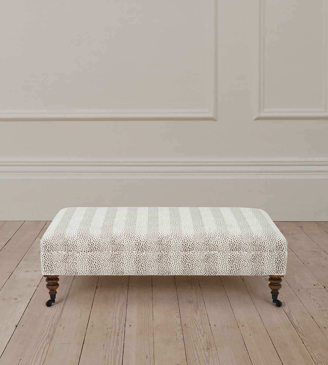 Richmond Rectangle Stool in Clarence Stone