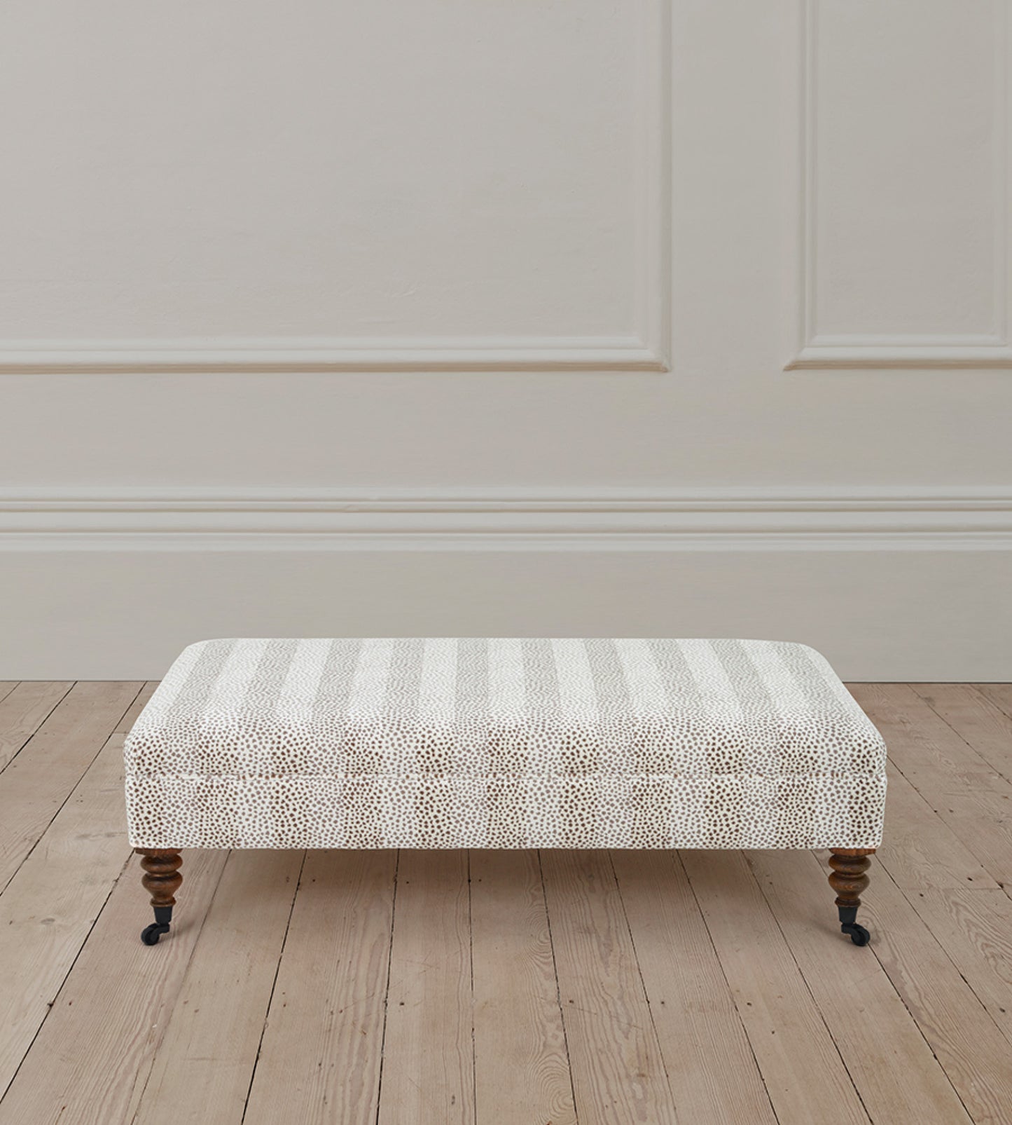 Richmond Rectangle Stool in Clarence Stone