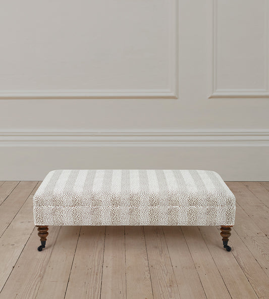 Richmond Rectangle Stool in Clarence Stone