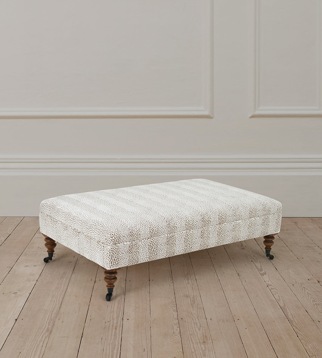 Richmond Rectangle Stool in Clarence Stone