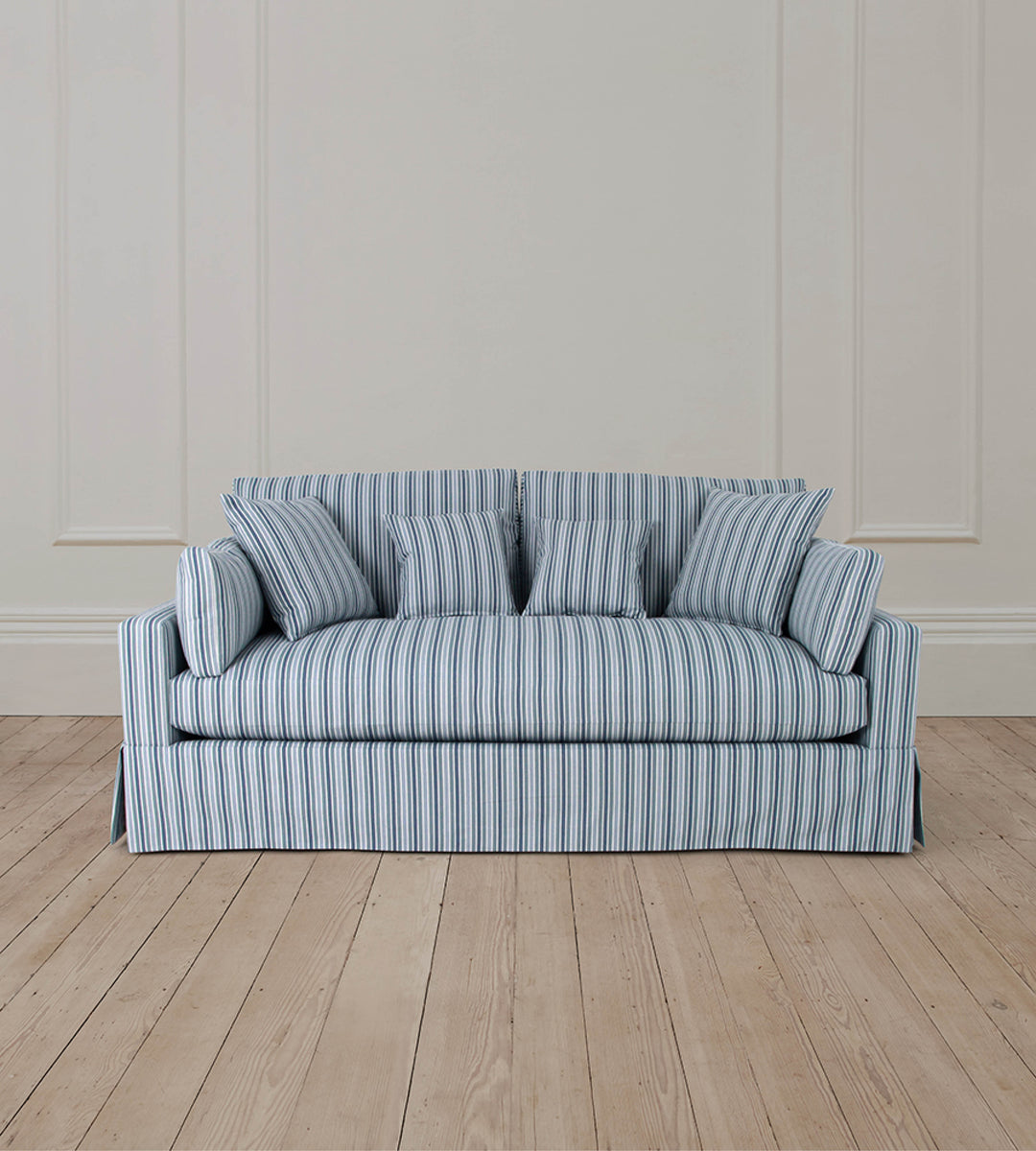 2.5 Seater Eaton Sofa in Amos Stripe Blue