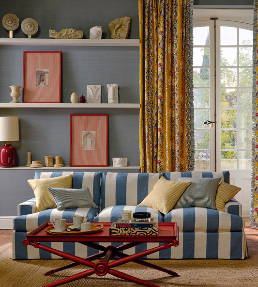 Skirted Hampton Sofa in Deauville