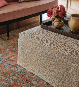 Sloane Skirted Stool in Baxter